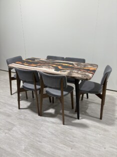 Стол кухонный обеденный прямоугольный дизайнерский лофт THETABLE RU 140х80 4.15/6.1 Стол кухонный обеденный прямоугольный дизайнерский лофт THETABLE RU 140х80 4.15/6.1