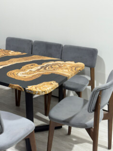 Стол кухонный обеденный прямоугольный дизайнерский лофт THETABLE RU 180х80 2.73/3.1