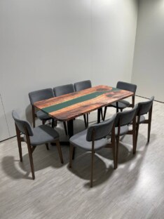 Стол кухонный обеденный прямоугольный дизайнерский лофт THETABLE RU 160х80 3.10/1.1