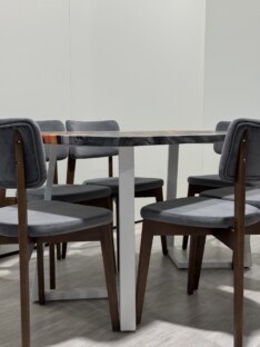 Стол кухонный обеденный прямоугольный дизайнерский лофт THETABLE RU 160х80 4.20/1.2