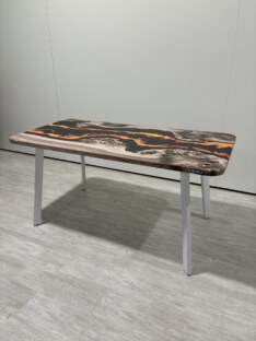 Стол кухонный обеденный прямоугольный дизайнерский лофт THETABLE RU 120х80 4.15/4.2