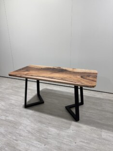 Стол кухонный обеденный прямоугольный дизайнерский лофт THETABLE RU 120х80 12.5/1.1