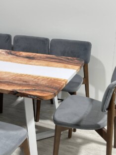 Стол кухонный обеденный прямоугольный дизайнерский лофт THETABLE RU 160х80 3.11/1.2