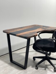 Стол компьютерный с вырезом дизайнерский лофт THETABLE 120х80 3.26/2.1