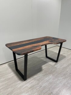 Стол компьютерный с вырезом дизайнерский лофт THETABLE RU 160х80 3.26/2.1