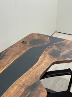 Стол компьютерный с вырезом дизайнерский лофт THETABLE RU 140х70 3.26/2.1