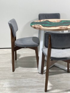 Стол кухонный обеденный круглый дизайнерский лофт THETABLE RU 120х32 4.16/1.2