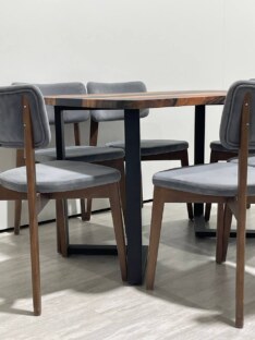 Стол кухонный обеденный прямоугольный дизайнерский лофт THETABLE RU 120х80 3.1/3.1