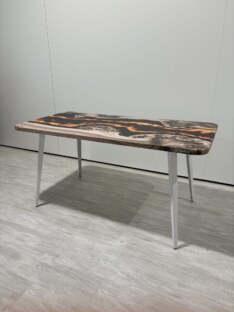 Стол кухонный обеденный прямоугольный дизайнерский лофт THETABLE RU 120х80 4.15/6.2