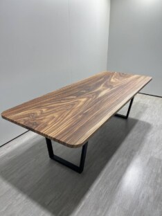 Стол кухонный обеденный прямоугольный дизайнерский лофт THETABLE RU 250х100 8.14/2.1