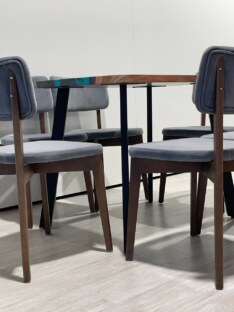 Стол кухонный обеденный прямоугольный дизайнерский лофт THETABLE RU 90х70 4.5/4.1