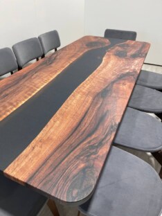 Стол кухонный обеденный прямоугольный дизайнерский лофт THETABLE RU 220х90 3.1/3.1
