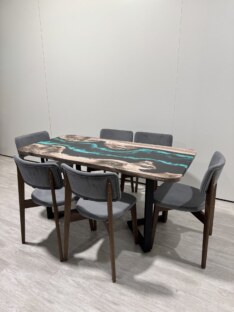 Стол кухонный обеденный прямоугольный дизайнерский лофт THETABLE RU 140х80 4.13/3.1