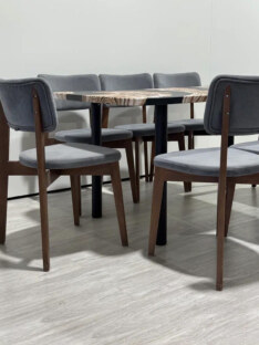 Стол кухонный обеденный прямоугольный дизайнерский лофт THETABLE RU 120х80 2.71/11.1