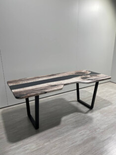 Стол письменный с вырезом дизайнерский лофт THETABLE RU 200х90 3.30/2.1 Стол письменный с вырезом дизайнерский лофт THETABLE RU 200х90 3.30/2.1