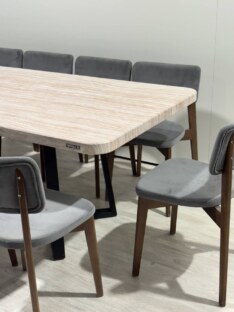 Стол кухонный обеденный прямоугольный дизайнерский под травертин THETABLE RU 140х80 16.1/1.1 Стол кухонный обеденный прямоугольный дизайнерский под травертин THETABLE RU 140х80 16.1/1.1