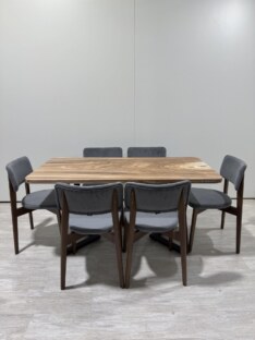 Стол кухонный обеденный прямоугольный дизайнерский лофт THETABLE RU 160х80 9.9/1.1