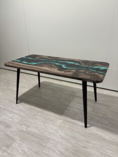 Стол кухонный обеденный прямоугольный дизайнерский лофт THETABLE RU 160х80 4.9/6.1