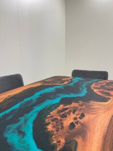 Стол кухонный обеденный прямоугольный дизайнерский лофт THETABLE RU 150х80 4.5/1.1