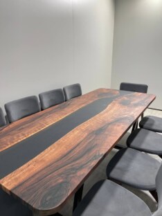 Стол кухонный обеденный прямоугольный дизайнерский лофт THETABLE RU 220х90 3.1/2.1