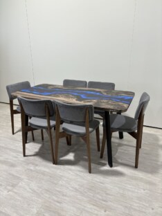 Стол кухонный обеденный прямоугольный дизайнерский лофт THETABLE RU 160х80 4.8/4.1