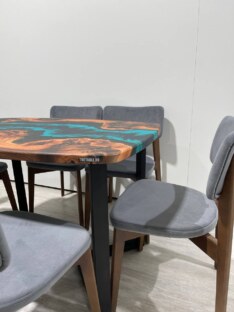Стол кухонный обеденный евро дизайнерский лофт THETABLE RU 140х80 4.5/3.1