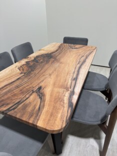 Стол кухонный обеденный прямоугольный дизайнерский лофт THETABLE RU 120х80 12.5/1.1