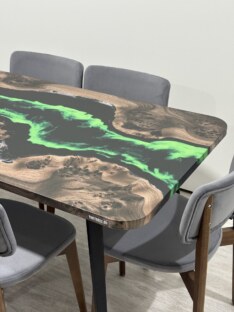 Стол кухонный обеденный прямоугольный дизайнерский лофт THETABLE RU 160х80 4.10/6.1