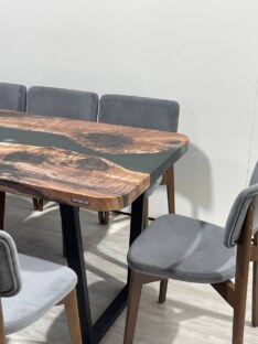 Стол кухонный обеденный прямоугольный дизайнерский лофт THETABLE RU 180х80 3.47/2.1