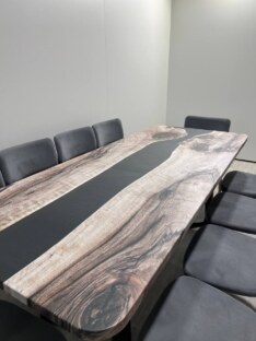 Стол кухонный обеденный прямоугольный дизайнерский лофт THETABLE 220х90 3.30/1.1