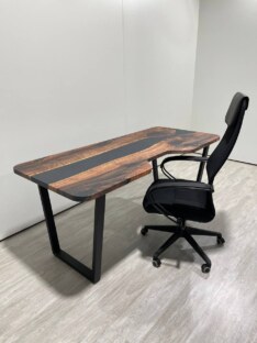 Стол компьютерный с вырезом дизайнерский лофт THETABLE RU 180х80 3.26/2.1