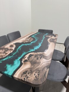 Стол кухонный обеденный прямоугольный дизайнерский лофт THETABLE RU 140х80 4.13/3.1