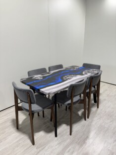 Стол кухонный обеденный прямоугольный дизайнерский лофт THETABLE RU 160х80 4.17/4.1
