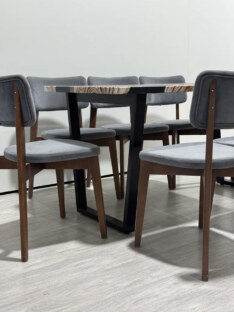 Стол кухонный обеденный прямоугольный дизайнерский лофт THETABLE RU 120х80 2.71/2.1