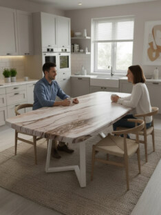 Стол кухонный обеденный евро дизайнерский лофт THETABLE RU 160х80 6.6/1.2