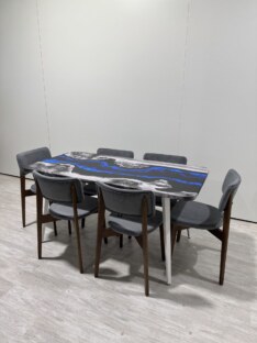 Стол кухонный обеденный прямоугольный дизайнерский лофт THETABLE RU 160х80 4.17/6.2
