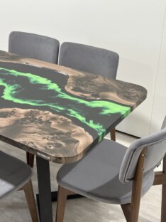 Стол кухонный обеденный прямоугольный дизайнерский лофт THETABLE RU 180х80 4.10/1.1