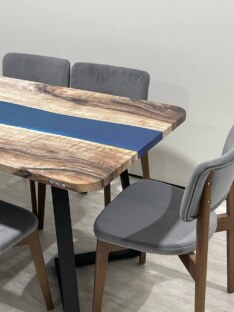 Стол кухонный обеденный прямоугольный дизайнерский лофт THETABLE RU 160х80 3.32/1.1