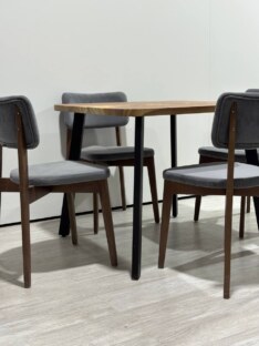 Стол кухонный обеденный квадратный дизайнерский лофт THETABLE 120х120 9.2/4.1