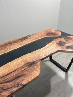 Стол компьютерный с вырезом дизайнерский лофт THETABLE RU 140х80 3.12/2.1