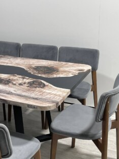 Стол кухонный обеденный прямоугольный дизайнерский лофт THETABLE RU 200х90 3.30/1.1