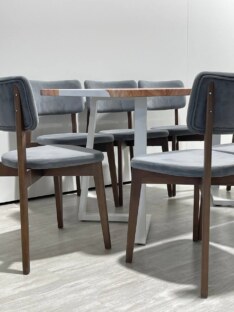Стол кухонный обеденный прямоугольный дизайнерский лофт THETABLE RU 160х80 3.11/1.2