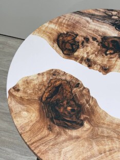 Стол кухонный обеденный круглый дизайнерский лофт THETABLE RU 100х32 3.18/1.1