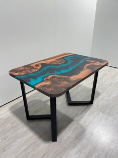 Стол кухонный обеденный прямоугольный дизайнерский лофт THETABLE RU 120х80 4.5/3.1 Стол кухонный обеденный прямоугольный дизайнерский лофт THETABLE RU 120х80 4.5/3.1