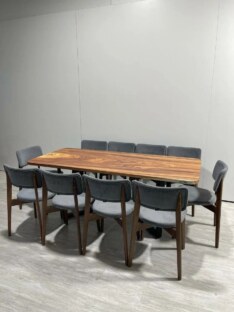 Стол кухонный обеденный прямоугольный дизайнерский лофт THETABLE RU 200х90 9.7/3.1