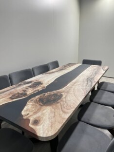 Стол кухонный обеденный прямоугольный дизайнерский лофт THETABLE RU 220х90 3.19/1.1
