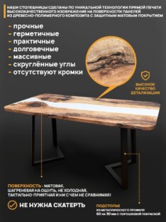 Стол кухонный обеденный прямоугольный дизайнерский лофт THETABLE RU 180х80 3.18/1.1 Стол кухонный обеденный прямоугольный дизайнерский лофт THETABLE RU 180х80 3.18/1.1