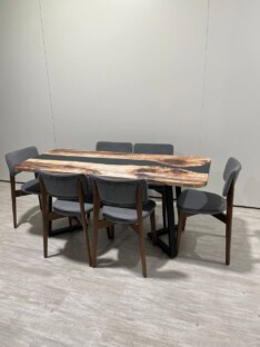 Стол кухонный обеденный прямоугольный дизайнерский лофт THETABLE RU 180х80 3.25/1.1
