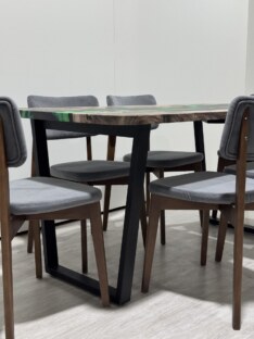 Стол кухонный обеденный прямоугольный дизайнерский лофт THETABLE RU 140х80 4.14/2.1