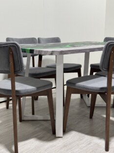 Стол кухонный обеденный прямоугольный дизайнерский лофт THETABLE RU 120х80 4.19/1.2